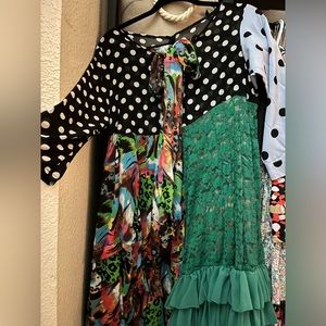 Mixed print dress 🐆 👗